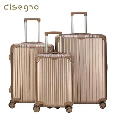 【DISEGNO】20+24+28吋極簡生活大容量拉鍊登機行李箱三件組