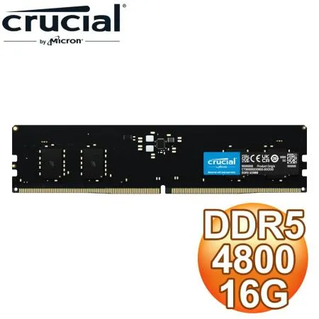 美光Micron Crucial DDR5-4800 16G 桌上型記憶體