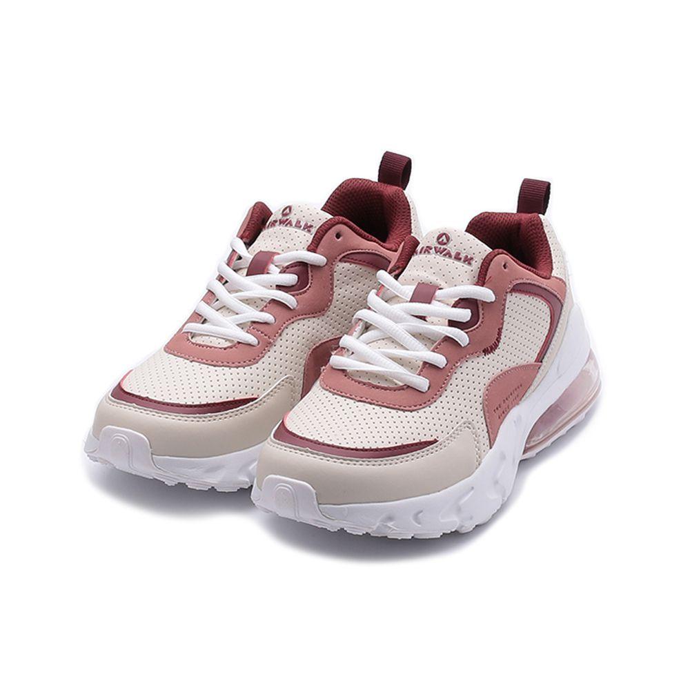AIRWALK 拼接半掌式氣墊跑鞋 米紅 AW63209 女鞋