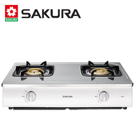 【促銷】SAKURA櫻花 兩口檯面式安全瓦斯爐 G631S/G-631S/G631 送安裝