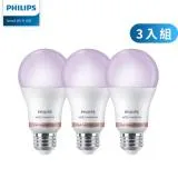 PHILIPS 飛利浦 Smart Wi-Fi WIZ LED 7.5W 全彩燈泡 3入組 (app控制)