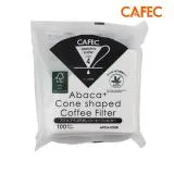 CAFEC三洋 日本製ABACA+ 麻纖維Plus白色錐形咖啡濾紙(2-4人份) 100張 APC4-100W