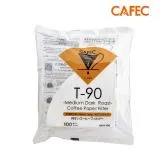 CAFEC三洋 日本製T90中深焙豆專用白色錐形咖啡濾紙(2-4人份)100張 MC4-100W