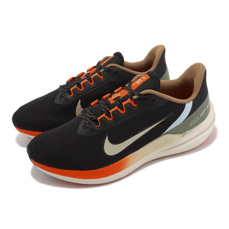 Nike 慢跑鞋 Air Winflo 9 黑 橘 男鞋 反光 路跑 入門款 運動鞋 DX6040-071