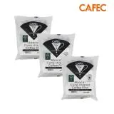 CAFEC三洋 日本製ABACA+ 麻纖維Plus白色錐形咖啡濾紙(1-2人份)3入組 APC1-100W