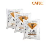 CAFEC三洋 日本製T90中深焙豆專用白色錐形咖啡濾紙(2-4人份)3入組 MC4-100W