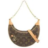 Louis Vuitton LV M81098 LOOP Monogram 經典花紋半月手提/肩背包 現貨