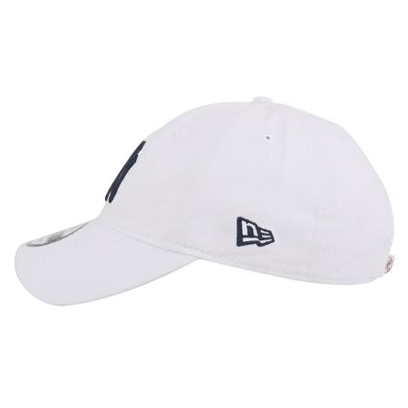 NEW ERA-紐約洋基隊藍色NY 繡線中性棒球帽(白)