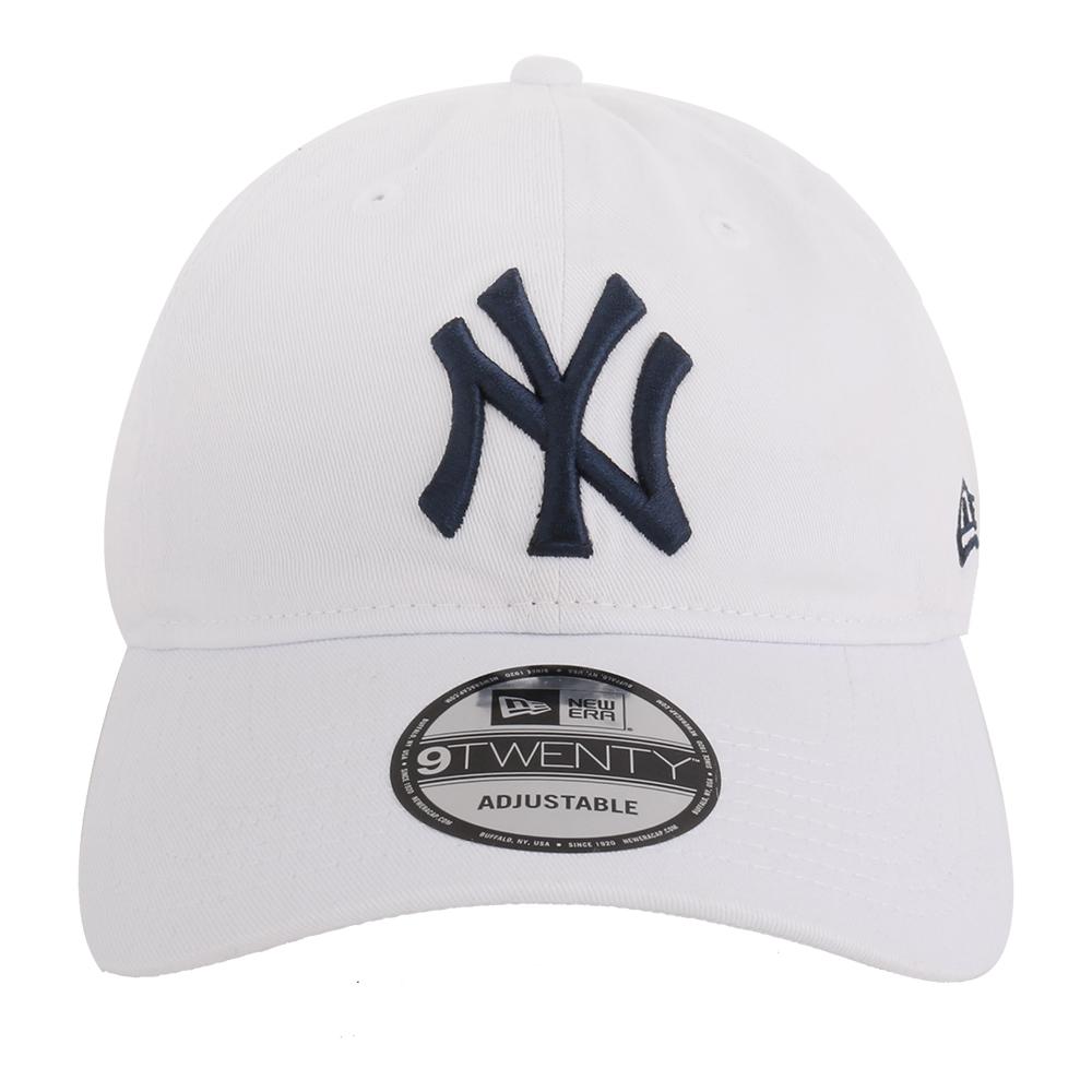 NEW ERA-紐約洋基隊藍色NY 繡線中性棒球帽(白)