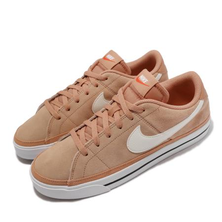 Nike 休閒鞋 Court Legacy Suede 粉橘 男女鞋 麂皮 運動鞋 DH0956-200
