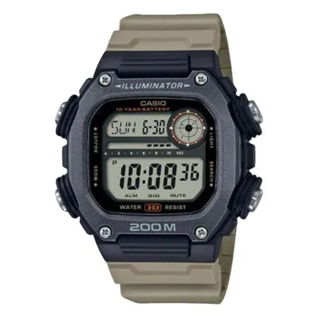 CASIO 卡西歐 CASIO 電子錶 運動風格 防水200米 礦物玻璃 加長橡膠錶帶 (DW-291HX-5A)