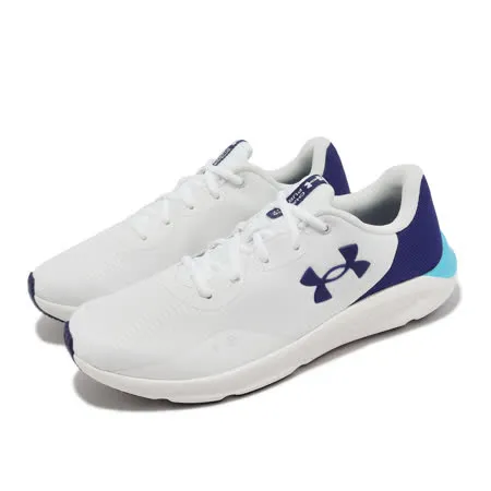 Under Armour 慢跑鞋 Charged Pursuit 3 Tech 男鞋 白 藍 路跑 3025424103