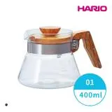 HARIO V60橄欖木原木色01好握咖啡分享壺400ml VCWN-40-OV