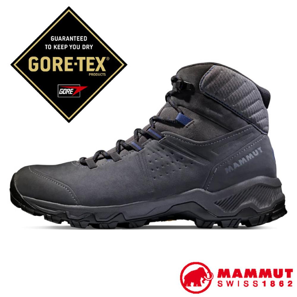 【MAMMUT 長毛象】男 Mercury IV Mid 防水中筒登山皮靴/3030-04710-00293 鈦金灰/黑