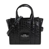 MARC JACOBS THE CROC-EMBOSSED MINI TOTE鱷魚紋兩用托特包-迷你/黑