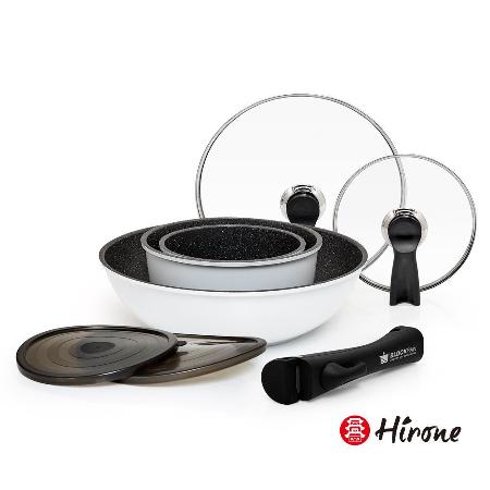 日本HIRONE 積木鍋日炊陶鑽3鍋8件組IH