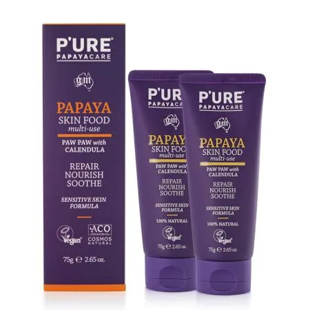 【澳洲 Pure Papayaca即期品】木瓜軟膏含金盞花2024年2月到期(2入組 75g/條)