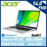 Acer 宏碁 SF114-34-C3GM 銀 14吋 輕薄筆電