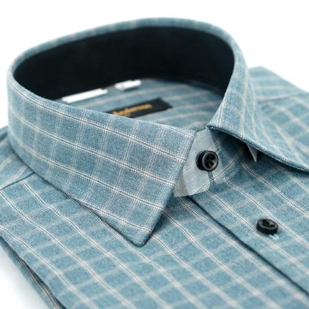 金安德森
暗綠網紋保暖窄版襯衫