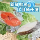 【賣魚的家】智利鮭魚切片/格陵蘭比目魚 (90g±5%/片*5片/包) 2包組 共10片