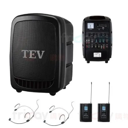 TEV TA-320 藍芽最新版/USB/SD 鋰電池 手提式無線擴音機 雙頭戴式麥克風