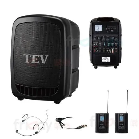 TEV TA-320 藍芽最新版/USB/SD 鋰電池 手提式無線擴音機 1領夾+1頭戴式 麥克風