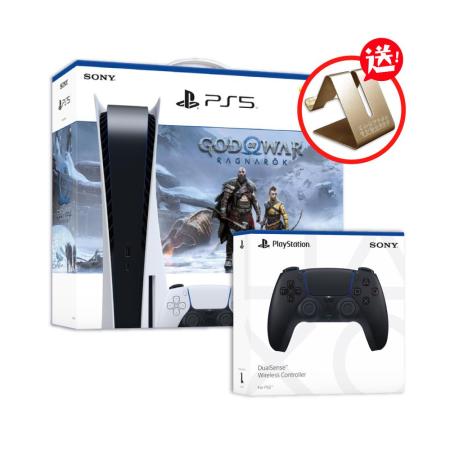 【SONY 索尼】PS5戰神同捆光碟版主機 +控制器午夜黑 贈魔物支架