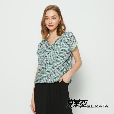 【KERAIA 克萊亞】古巴哈瓦那格紋舒適休閒上衣