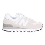 NEWBALANCE 男女復古休閒鞋-574系列 麂皮 慢跑 NB N字鞋 淺灰白