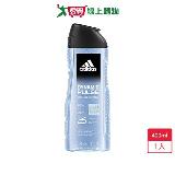 愛迪達男潔顏洗髮沐浴露超越活力400ml【愛買】