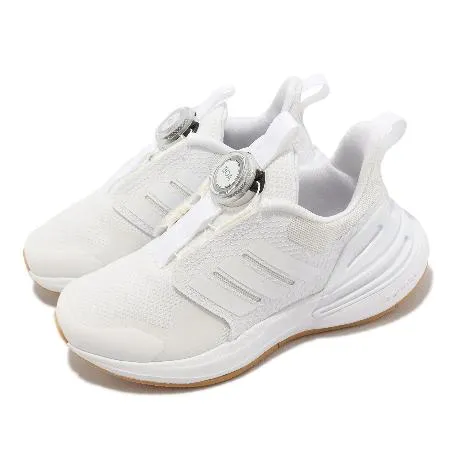 adidas 慢跑鞋 RapidaSport BOA K 中童鞋 大童鞋 女鞋 全白 愛迪達 運動鞋 IE6836