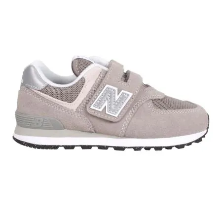 NEWBALANCE 男女中童復古慢跑鞋-WIDE- 574系列 N字鞋 NB 深灰銀