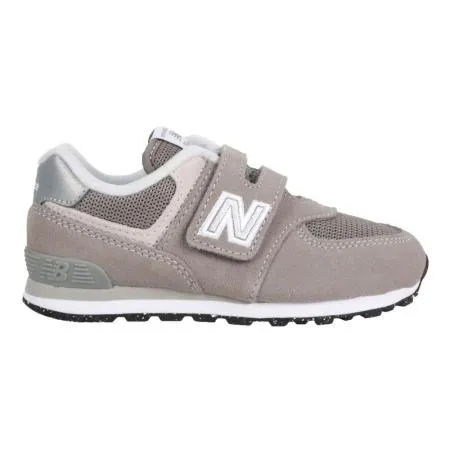 NEWBALANCE 男女小童復古慢跑鞋-WIDE- 574系列 N字鞋 NB 深灰銀