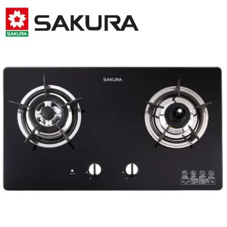 【SAKURA 櫻花】 二口防乾燒節能檯面爐 G2820G/G-2820G 黑玻璃/白玻璃兩色可選 送全省安裝