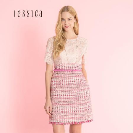 JESSICA 
蕾絲拼接優雅洋裝
