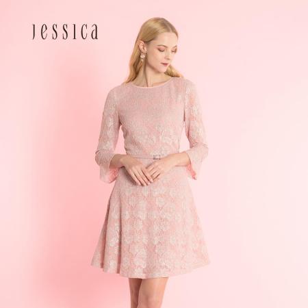 JESSICA 
優雅縷空蕾絲洋裝