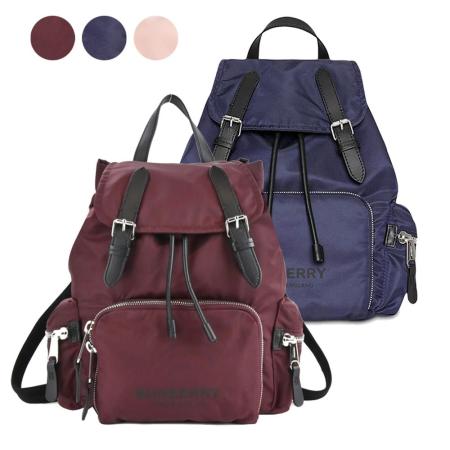 【BURBERRY】The Rucksack經典LOGO中型後背包(任選)