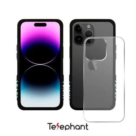 Telephant太樂芬 iPhone 14 Pro Max EPI 水波紋抗污防摔手機殼-說不青