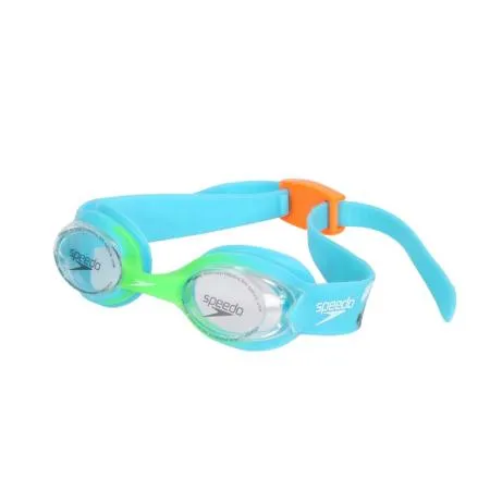 SPEEDO 幼童運動泳鏡 ILLUSTION-抗UV 防霧 蛙鏡 游泳 水藍綠白