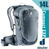 ☆【德國 Deuter】Compact EXP 自行車背包14L.健行背包.休閒運動旅遊背包/3206121 深灰/黑