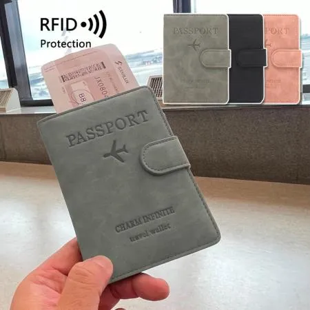 RFID防盜刷護照夾 護照包 韓版簡約風 皮革護照套 收納夾/證件夾 出國旅行