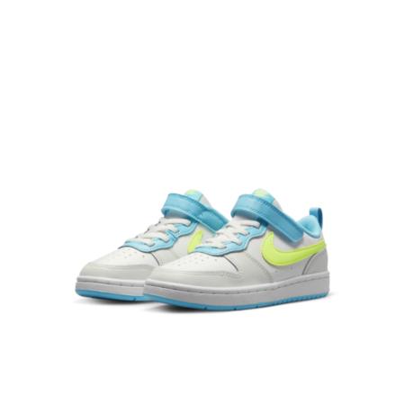 【NIKE】 COURT BOROUGH LOW 2 (PSV) 中大童休閒鞋-白藍-BQ5451122