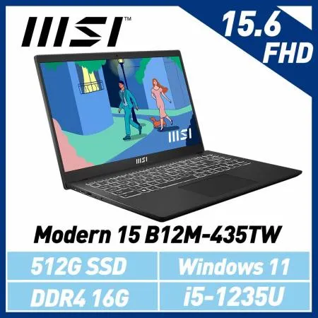 【贈電競耳機】msi微星 Modern 15 B12M-435TW 15.6吋 商務筆電