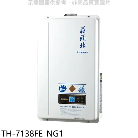 莊頭北【TH-7138FE_NG1】13公升數位恆溫強制排氣FE式熱水器(全省安裝)