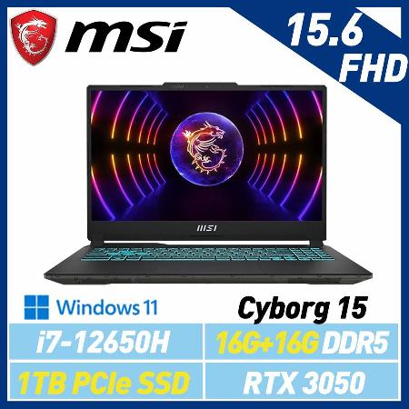 【全面升級】MSI 微星 Cyborg 15 A12UDX-019TW 15吋 電競筆電