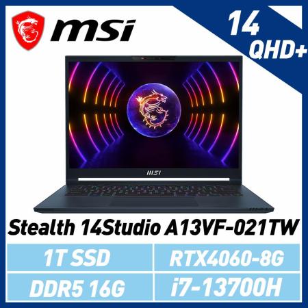 msi微星 Stealth 14Studio A13VF-021TW 14吋 電競筆電