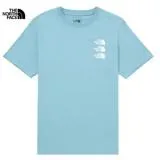 【The North Face】 U MFO MULTI COLOR LOGO 男女短袖上衣-藍-NF0A86Z2LV2