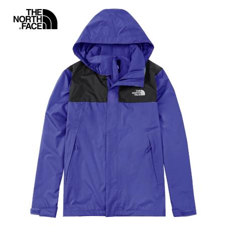 【The North Face】NEW SANGRO PLUS男防水透氣可收納連帽衝鋒外套紫NF0A4UAUZXC