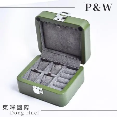 【P&W珠寶收藏盒】【手工精品】皮革材質 首飾盒 耳環 珠寶 飾品 首飾收納盒 攜帶盒 綠色