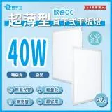 【青禾坊】好安裝系列 歐奇OC 保固2年 40W-2入超薄型LED直下式平板燈(輕鋼架 商用平板燈/LED平板燈)